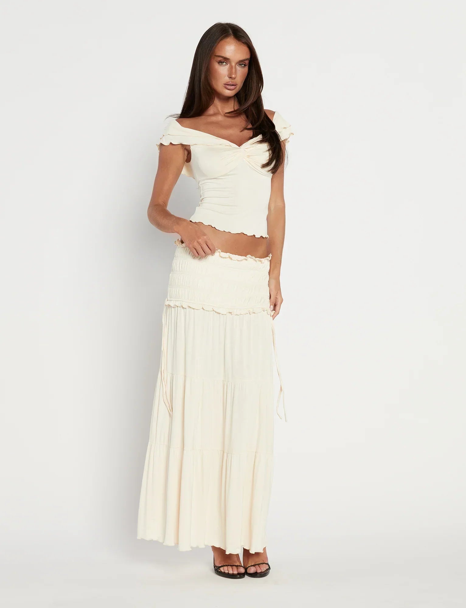 DENALI MAXI SKIRT NEUTRAL BONE