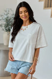 Perfect Staple Ivory Soft Knit Pocket Tee