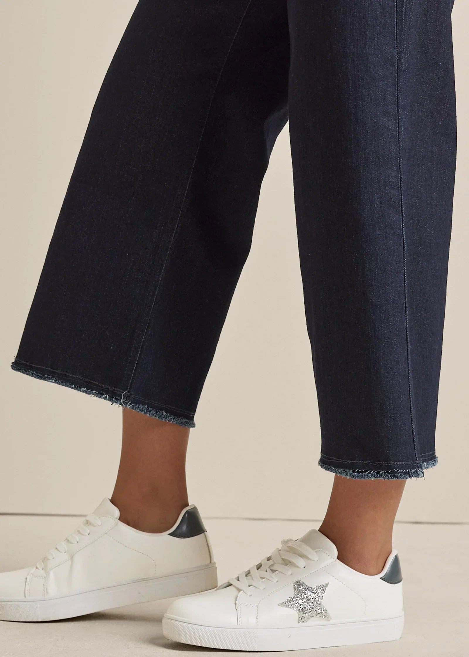 High Rise Wide Leg Jeans Dark Wash