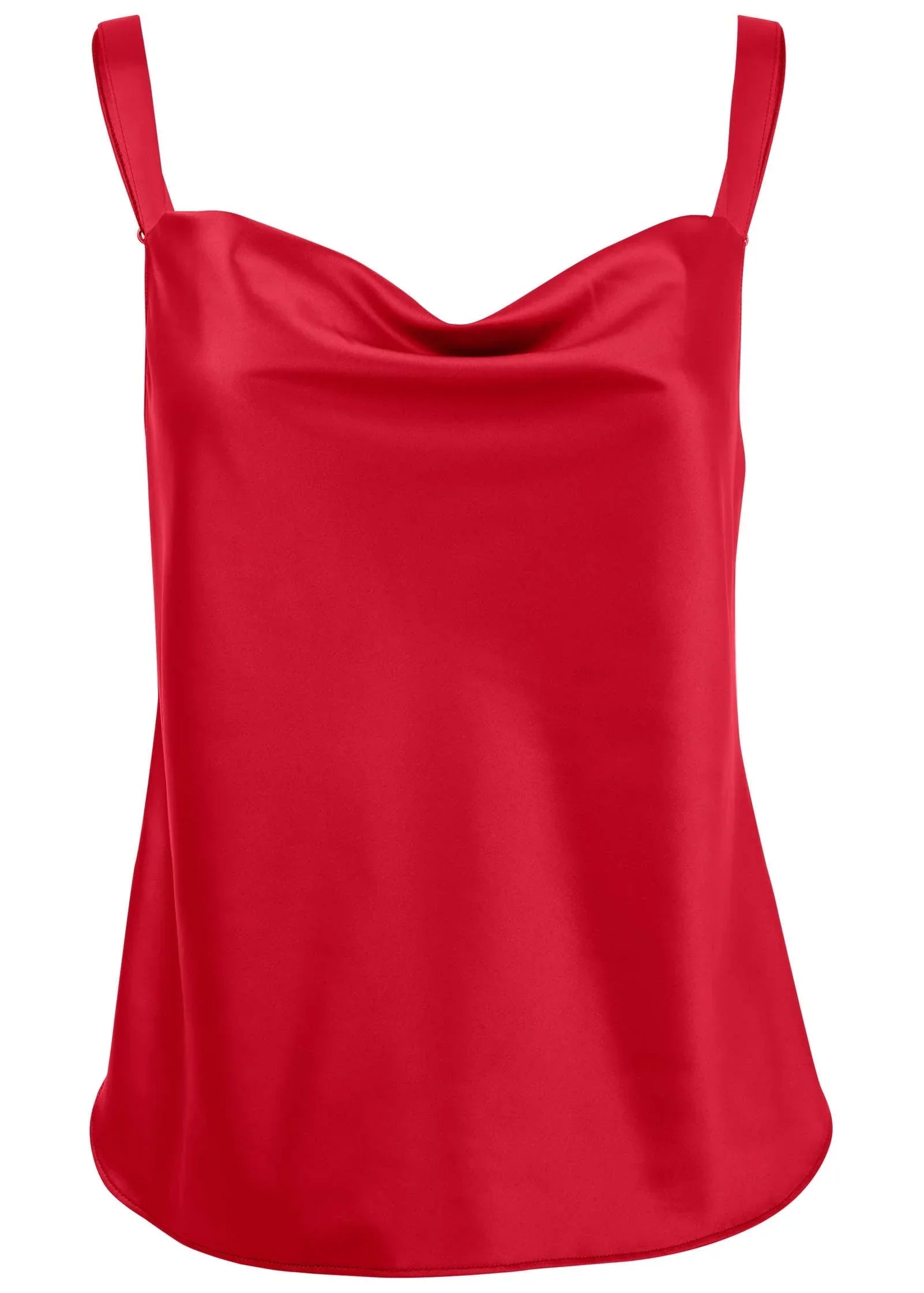 Cowl Neck Tank Red