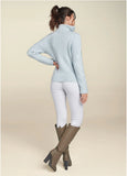 Quarter Zip Sweater Heathered Blue