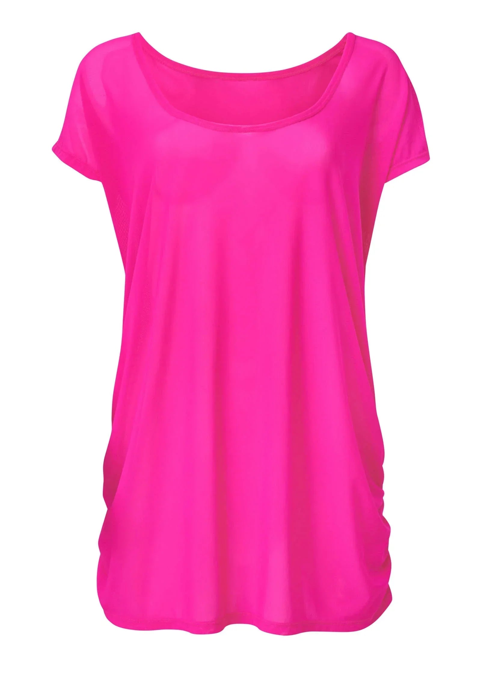 Relaxed Tunic Cover Up Electric Pink