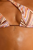 Asymmetric Bikini Top in Multi Print