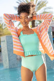 Youre My Muse Pink Orange and Mint Multi Stripe Cardigan