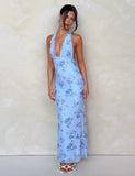 PHAEDRA MAXI DRESS BLUE FLORAL BLUE FLORAL