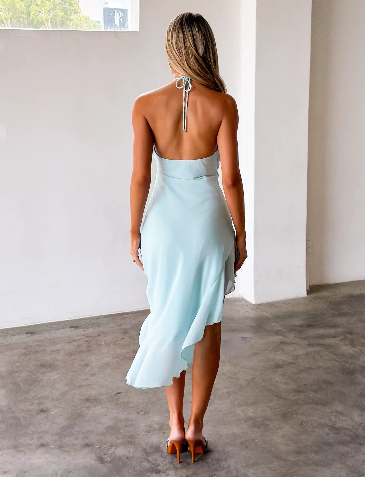 ELARINA MIDI DRESS MERMAID BLUE