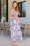 Aria Blue Floral Maxi Dress