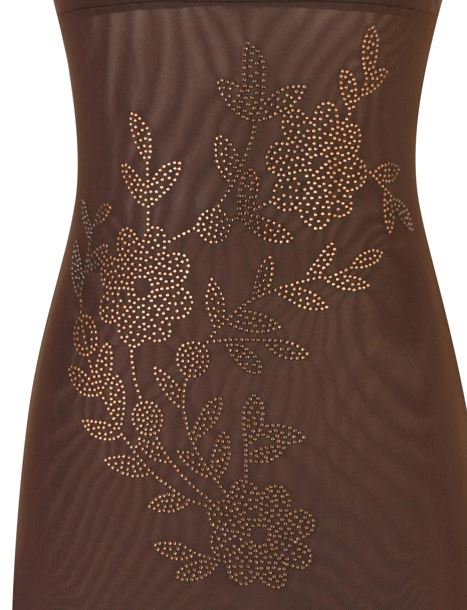 OCTAVIA MINI DRESS BROWN CHOCOLATE