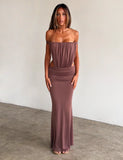 IOLLA STRAPLESS MAXI DRESS MOCHA