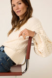 Piper Dramatic Sleeve Cable Sweater