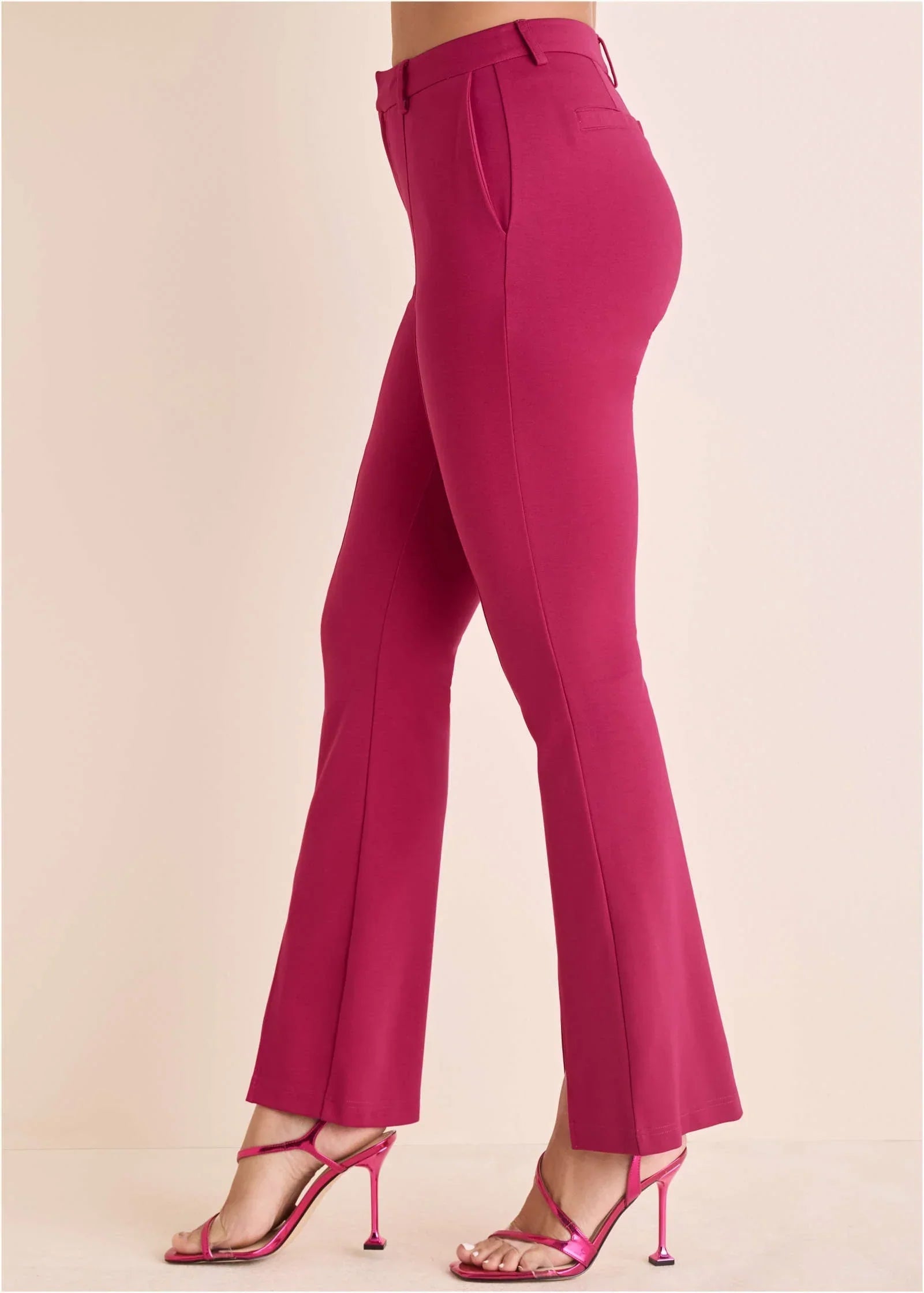 Front Slit Wide Leg Pant Granita