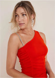 High Slit Maxi Dress Goji Berry