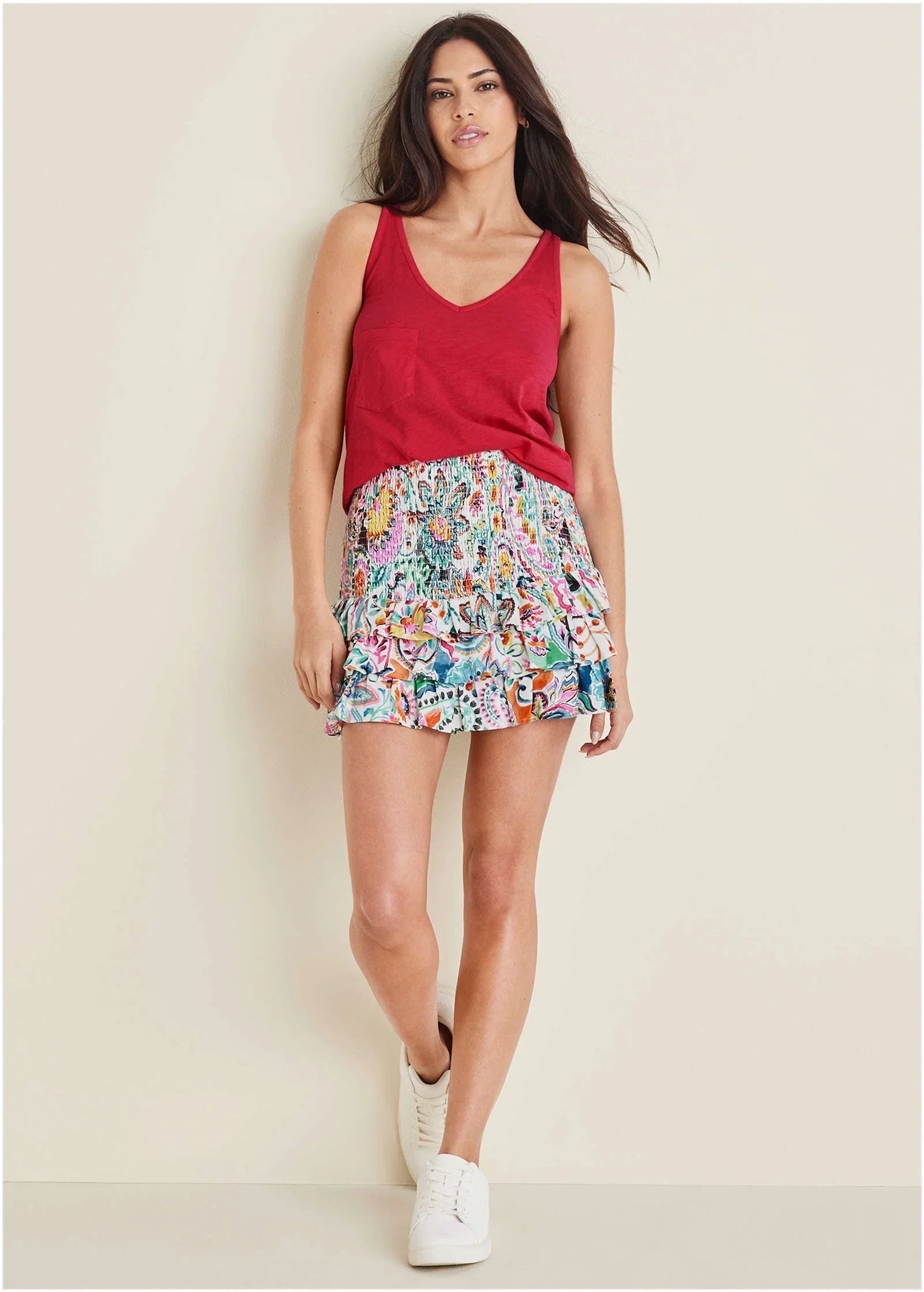 Racerback Pocket Tank Dark Pink