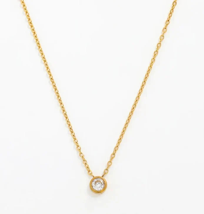 Emma Diamond Pendant Gold Necklace