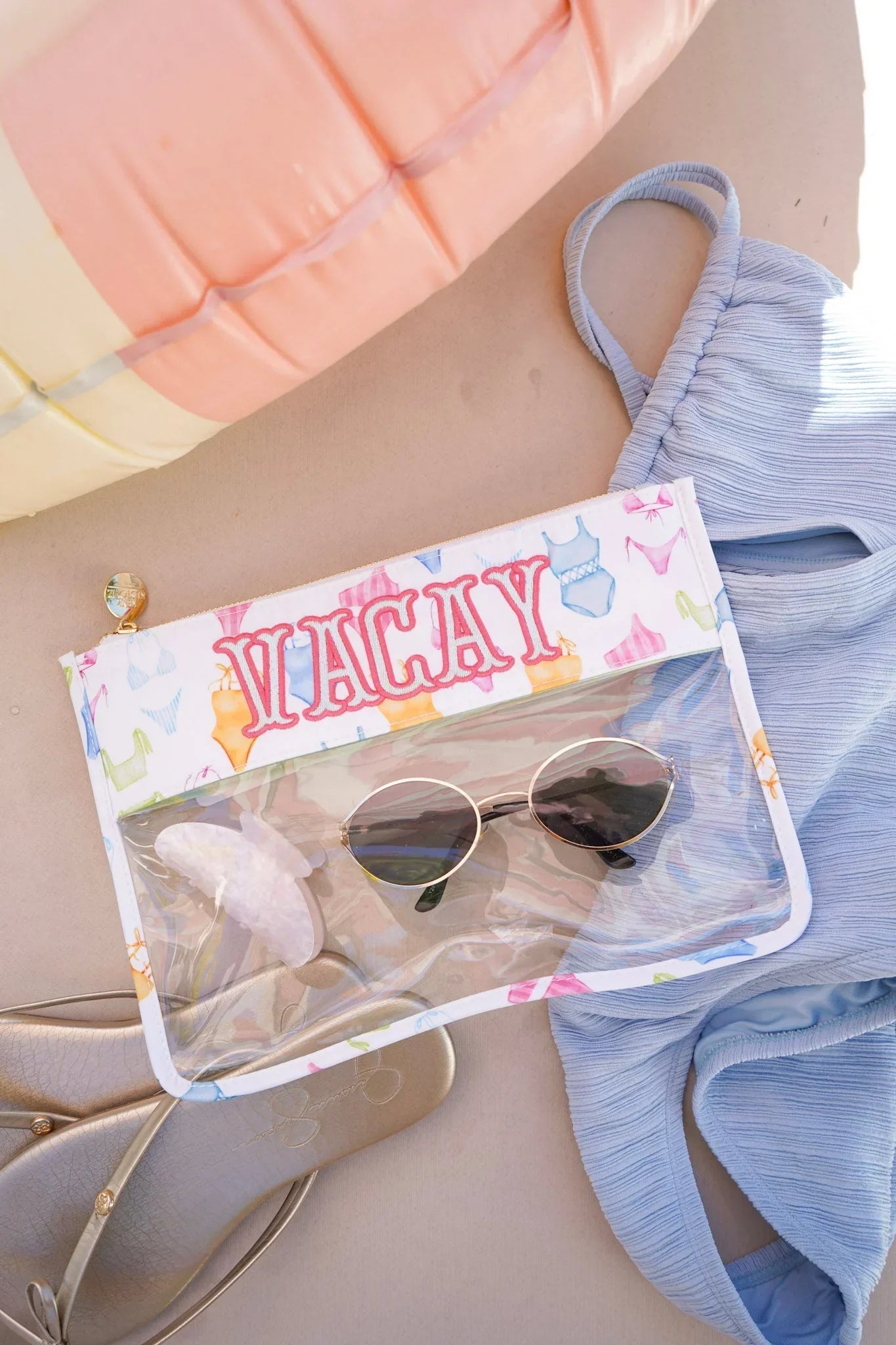 KenzKustomz Bikinis Clear Pouch Vacay