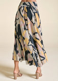 Printed Flowy Pants Navy Multi