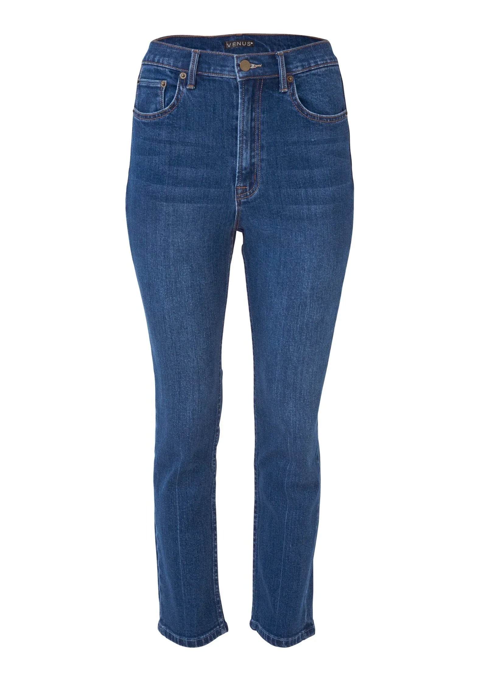 Straight Leg Jeans Medium Wash