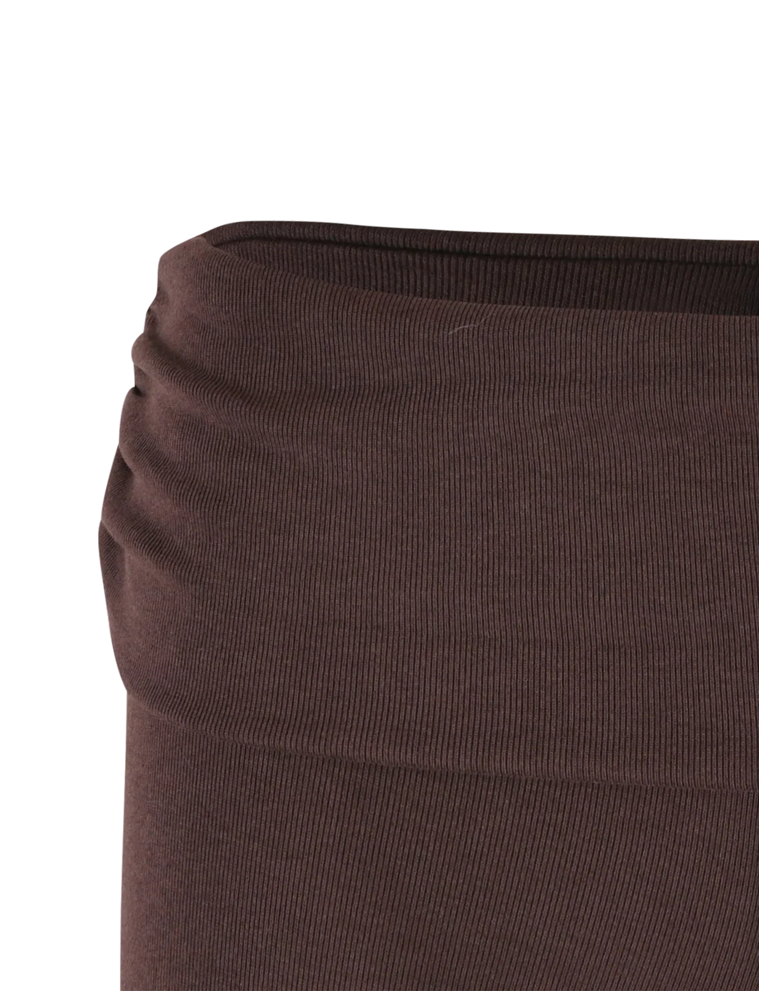 KARINA RIB SHORT BROWN CHOCOLATE