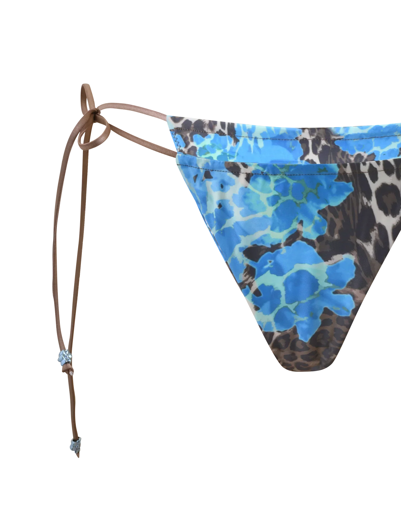 AVE BIKINI BOTTOM BLUE LEOPARD