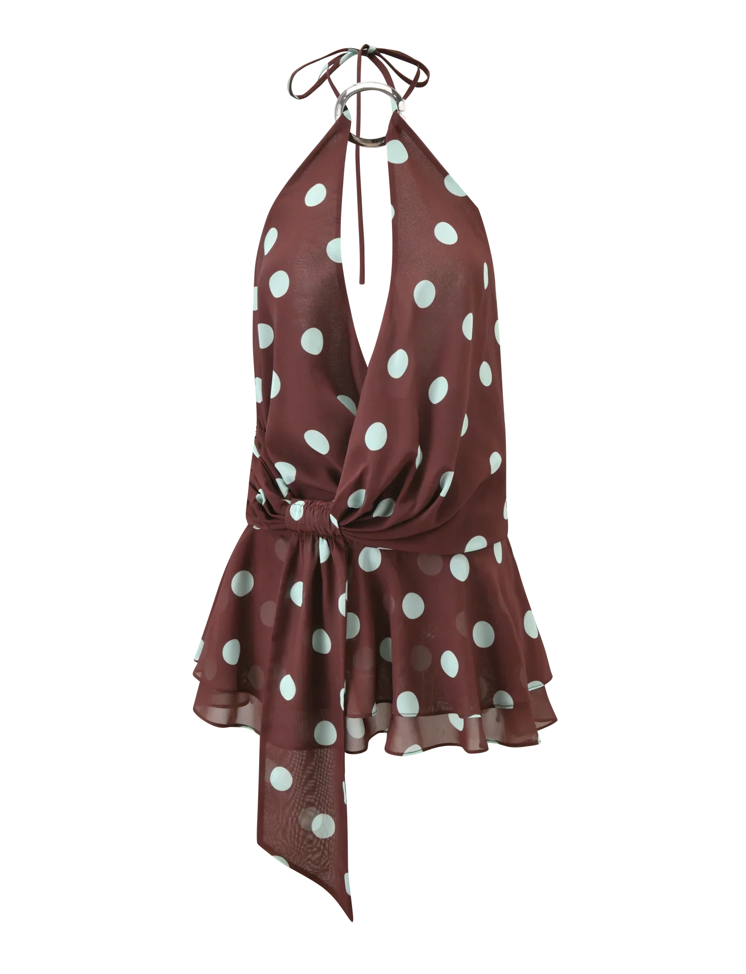 INDIGO MINI DRESS 20 CHOCOLATE BLUE DOT