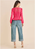 Lacquared Lace Long Sleeve Azalea
