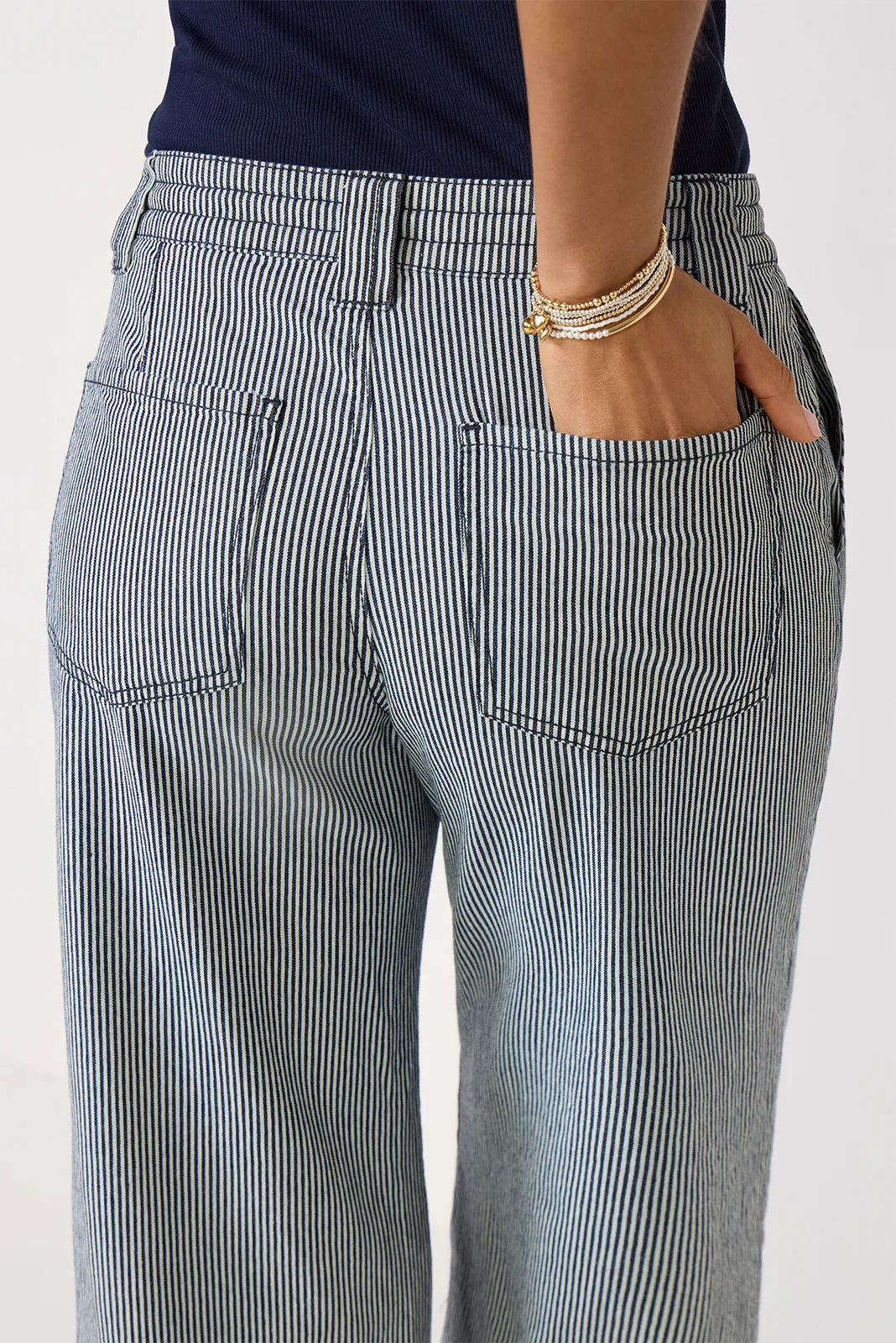 Lily Stripe Cropped Pant