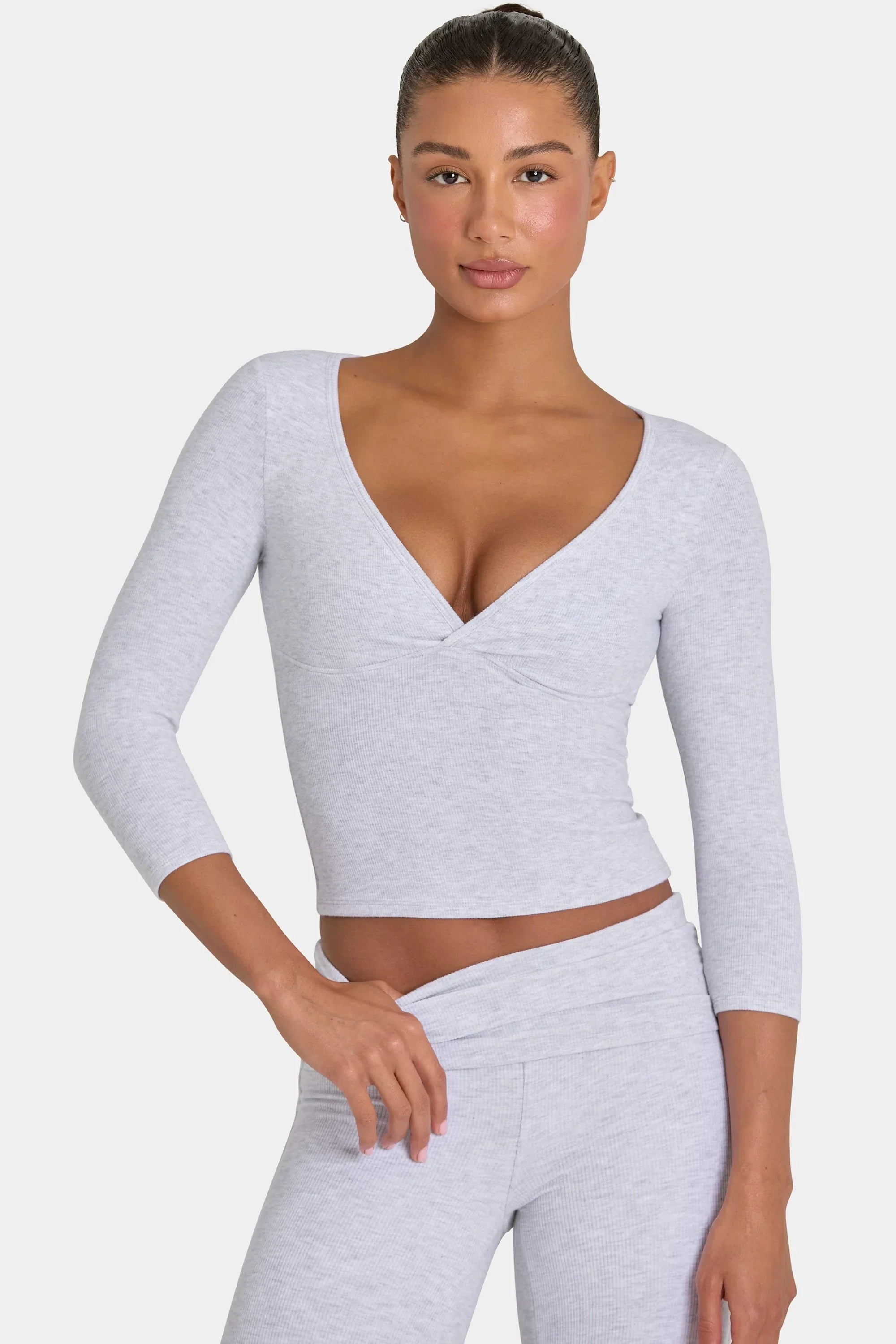 ButterCloud Top in Grey Marl