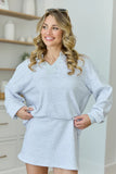 Mattie Grey Striped Sweatshirt