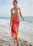 Convertible Cover Up Dress Ornate Medallion Clay