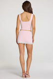 Modal Lace Trim Low Rise Skort in Baby Pink