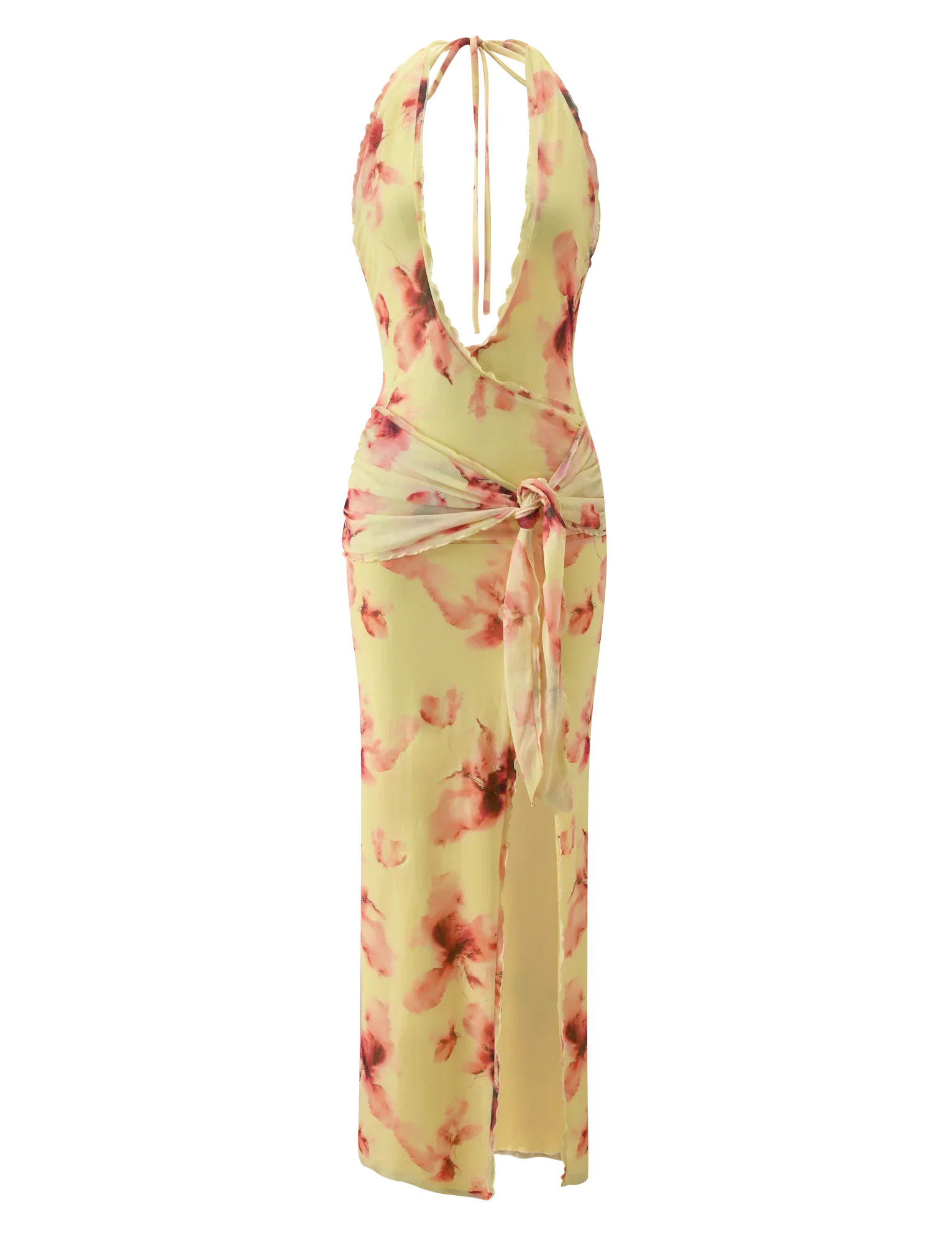 ALLEGRA MAXI DRESS YELLOW WATERCOLOUR FLORAL