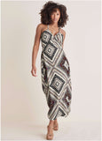 Strappy Back Maxi Dress Summer Prairie Patchwork Floral