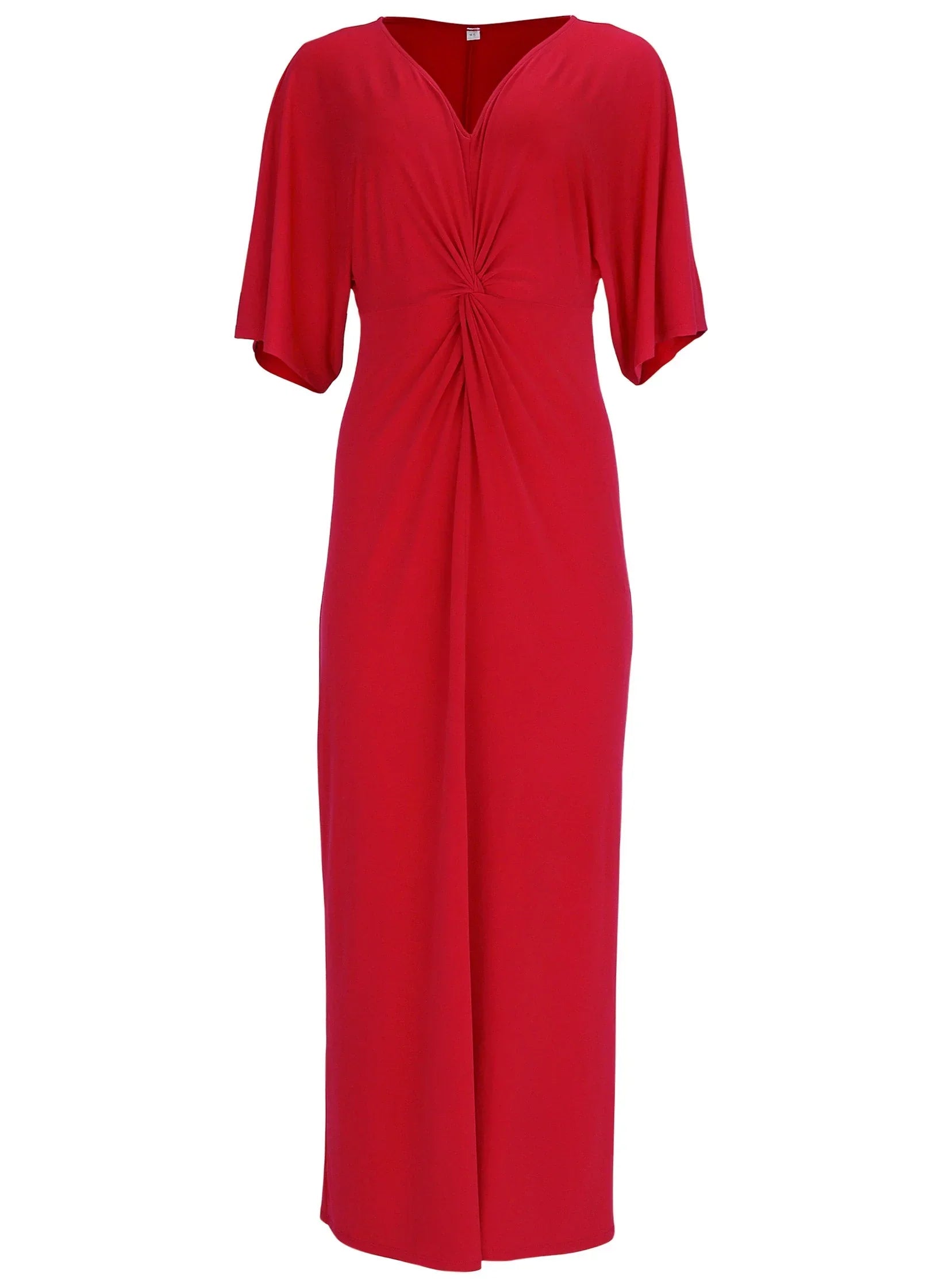 Twist Front Maxi Dress Red