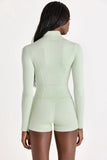 Soft Active Zip Up Jacket in Pistachio