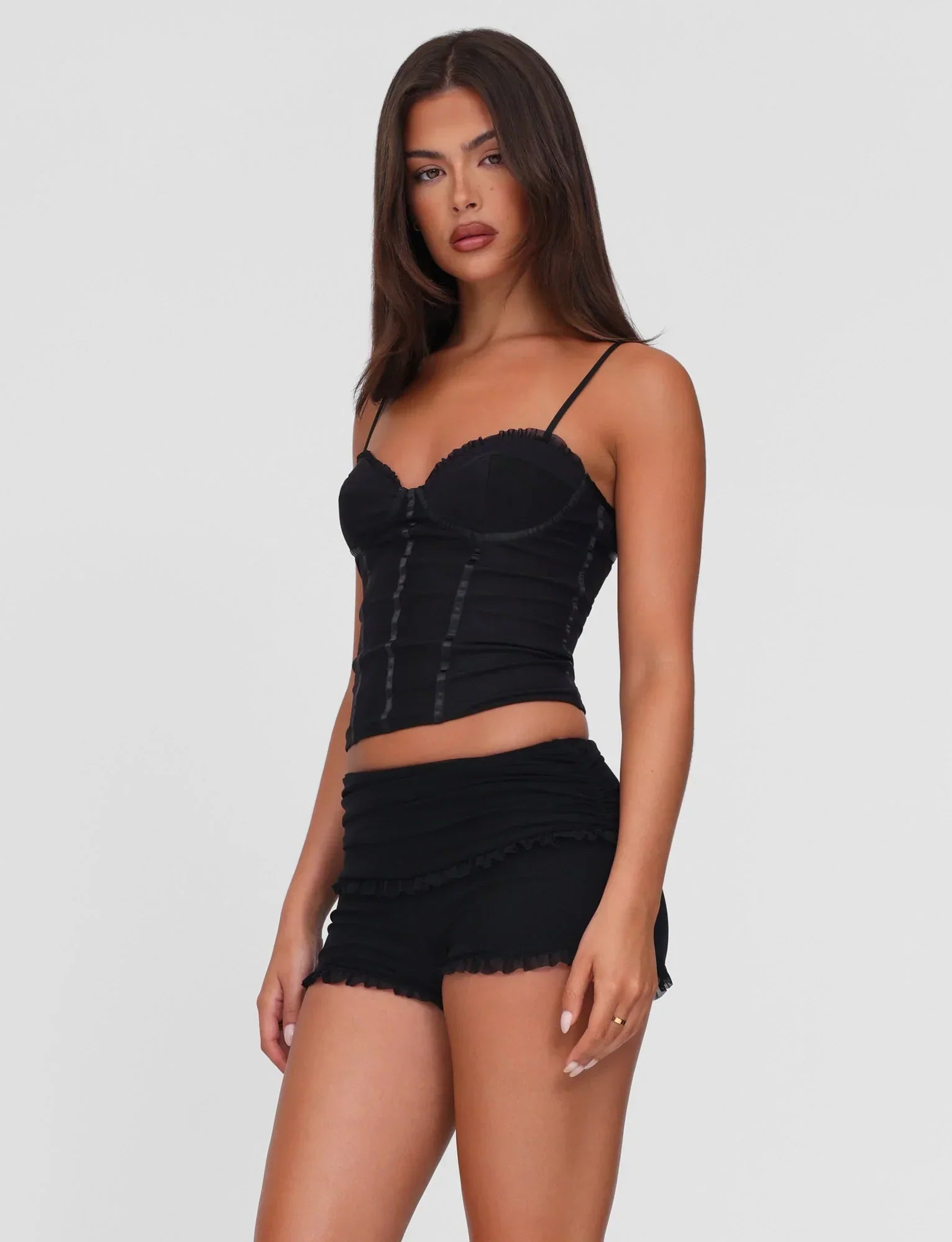 KAIRA CORSET TOP BLACK
