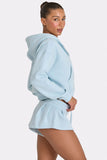 Oversized Zip Up Hoodie in Powder Blue