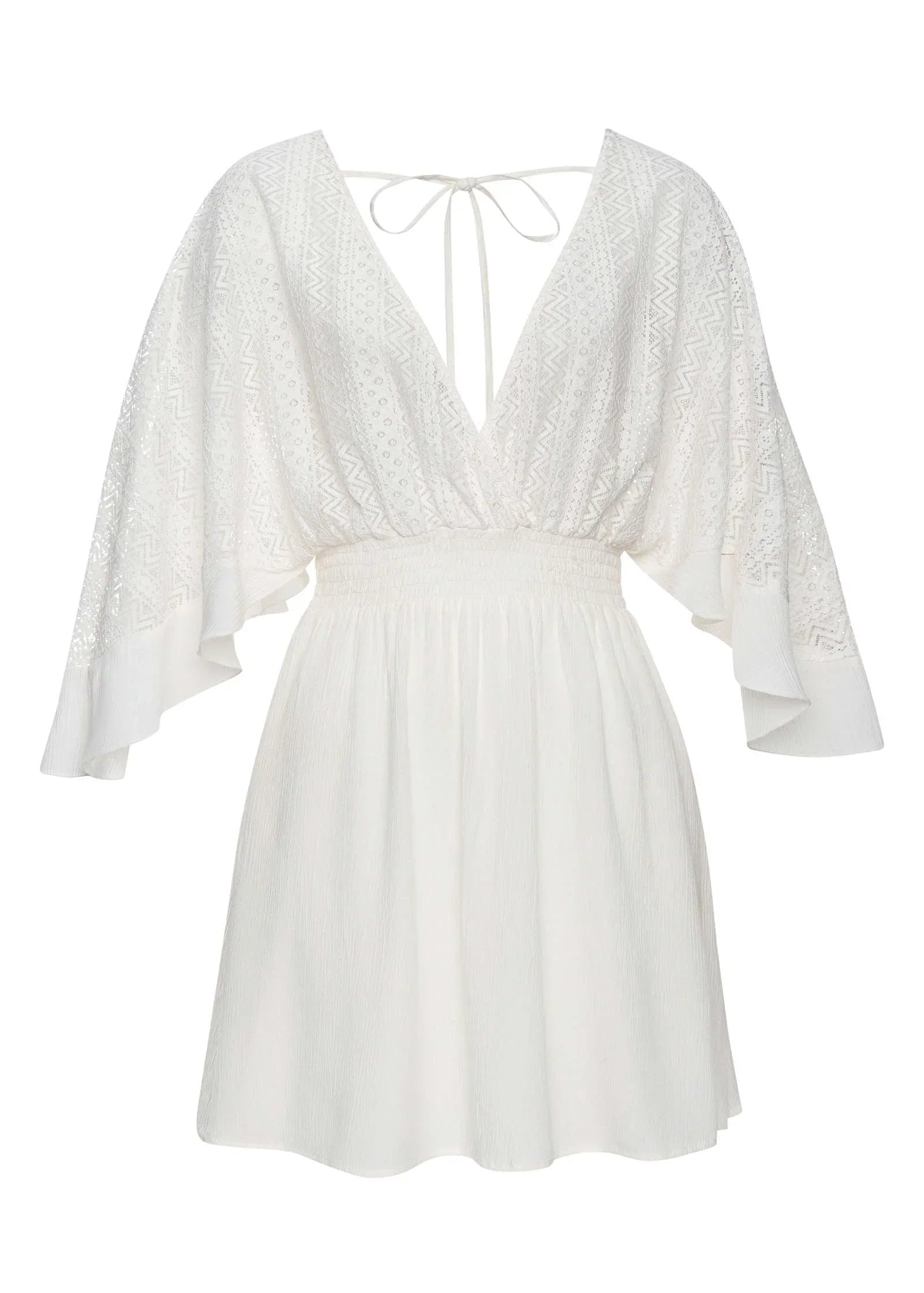 Crochet Coverup Dress Cream