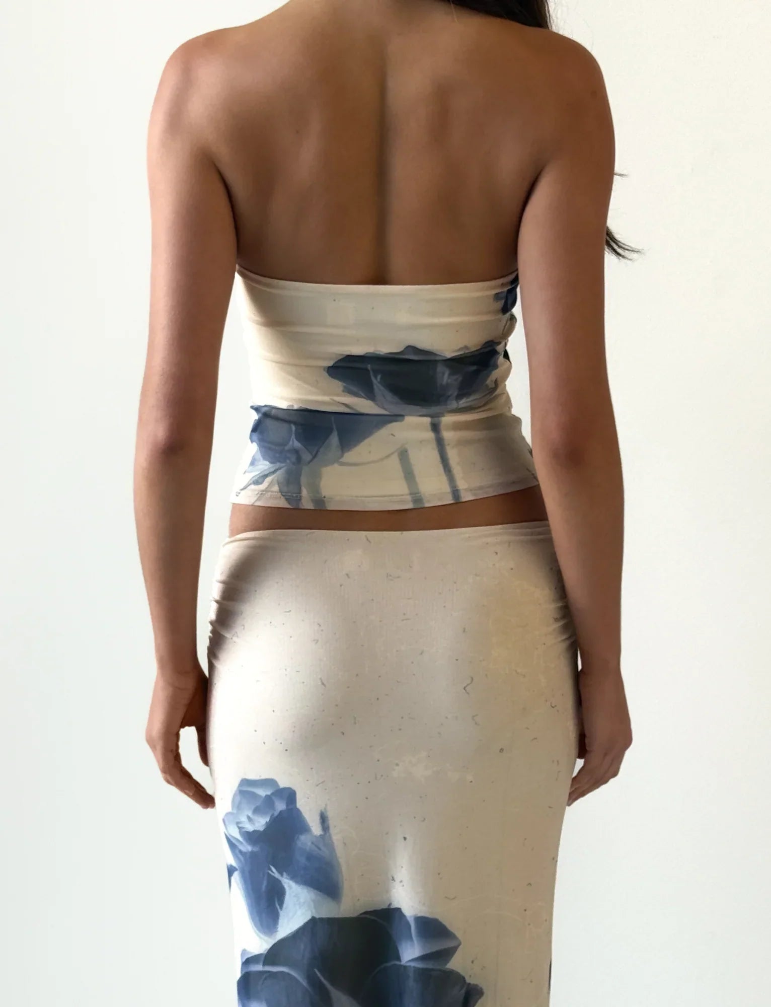 JANIS MAXI SKIRT INDIGO FLORAL