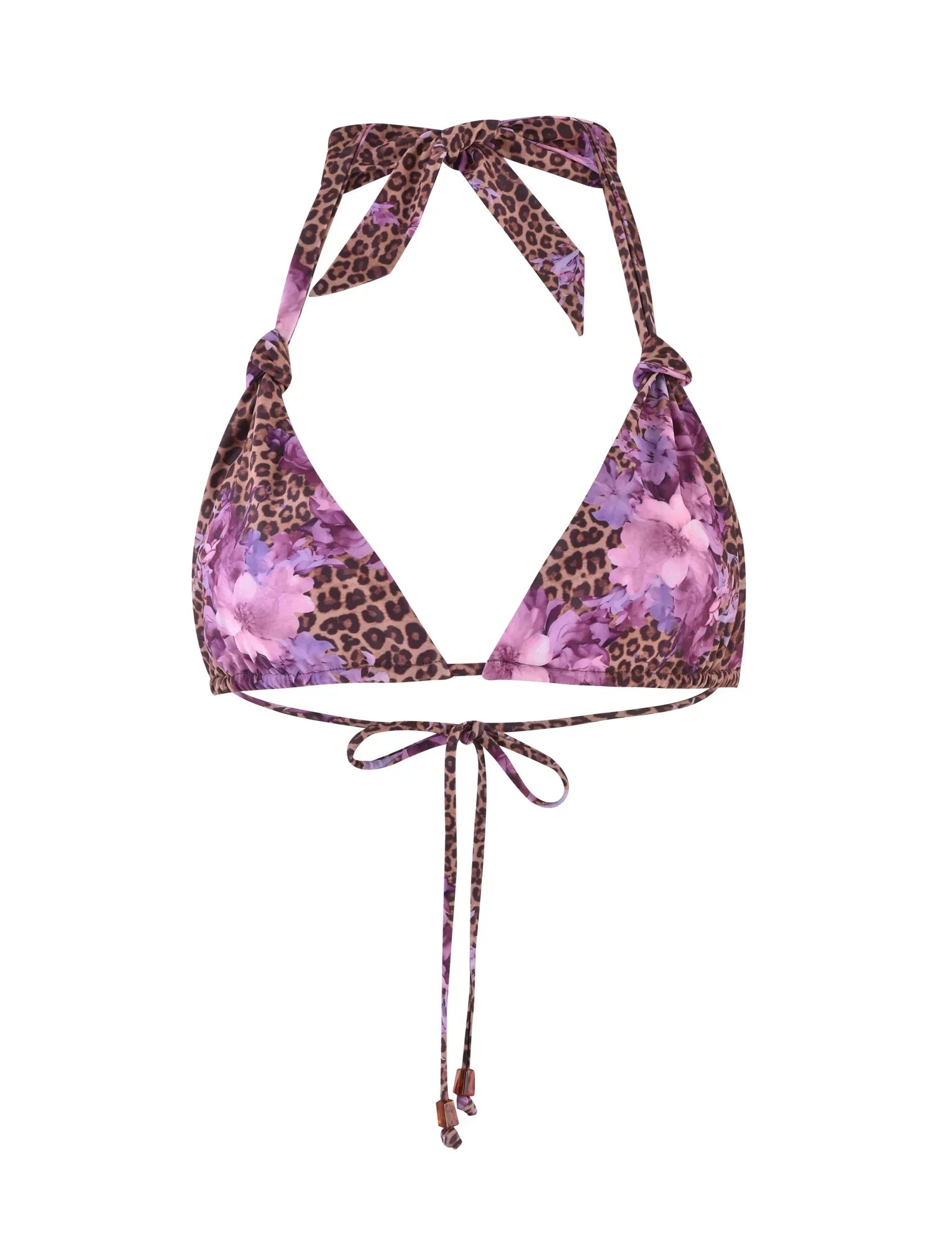 DESIRAE BIKINI TOP PURPLE FLORAL FLORAL LEOPARD
