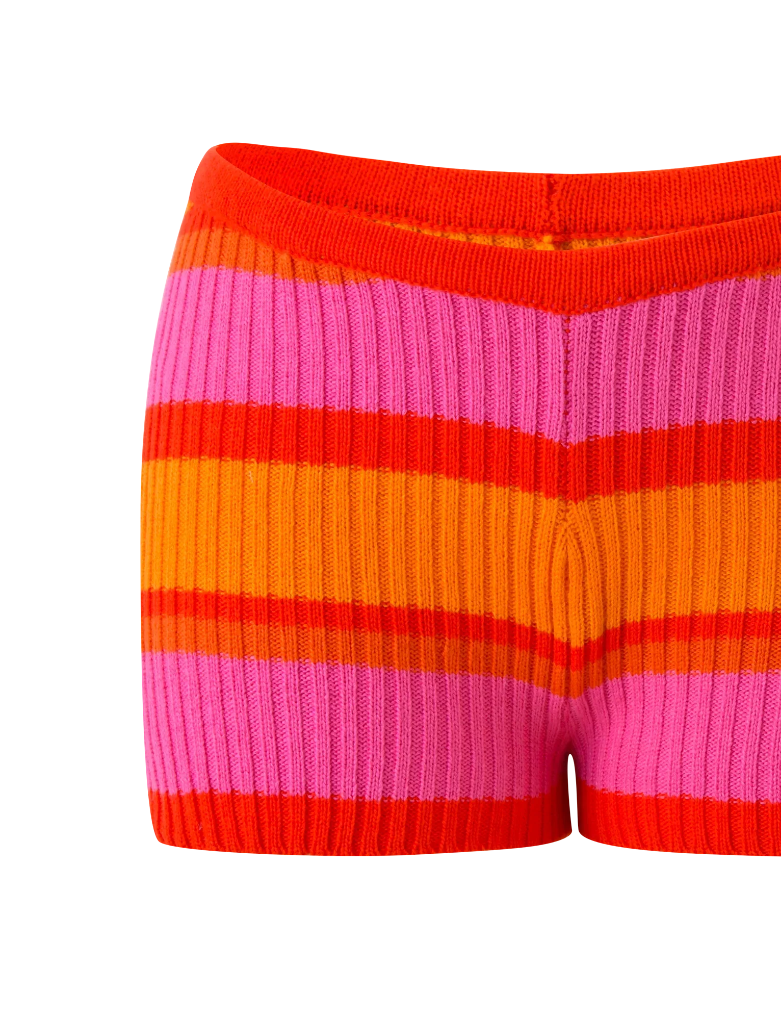 EVERLY KNIT SHORT SUNSET TROPICAL STRIPE