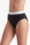 Brooke High Waist Pant Black White Layered Solids