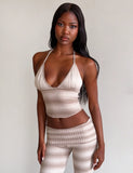 MARISSA KNIT CAMI TAUPE OMBRE STRIPE