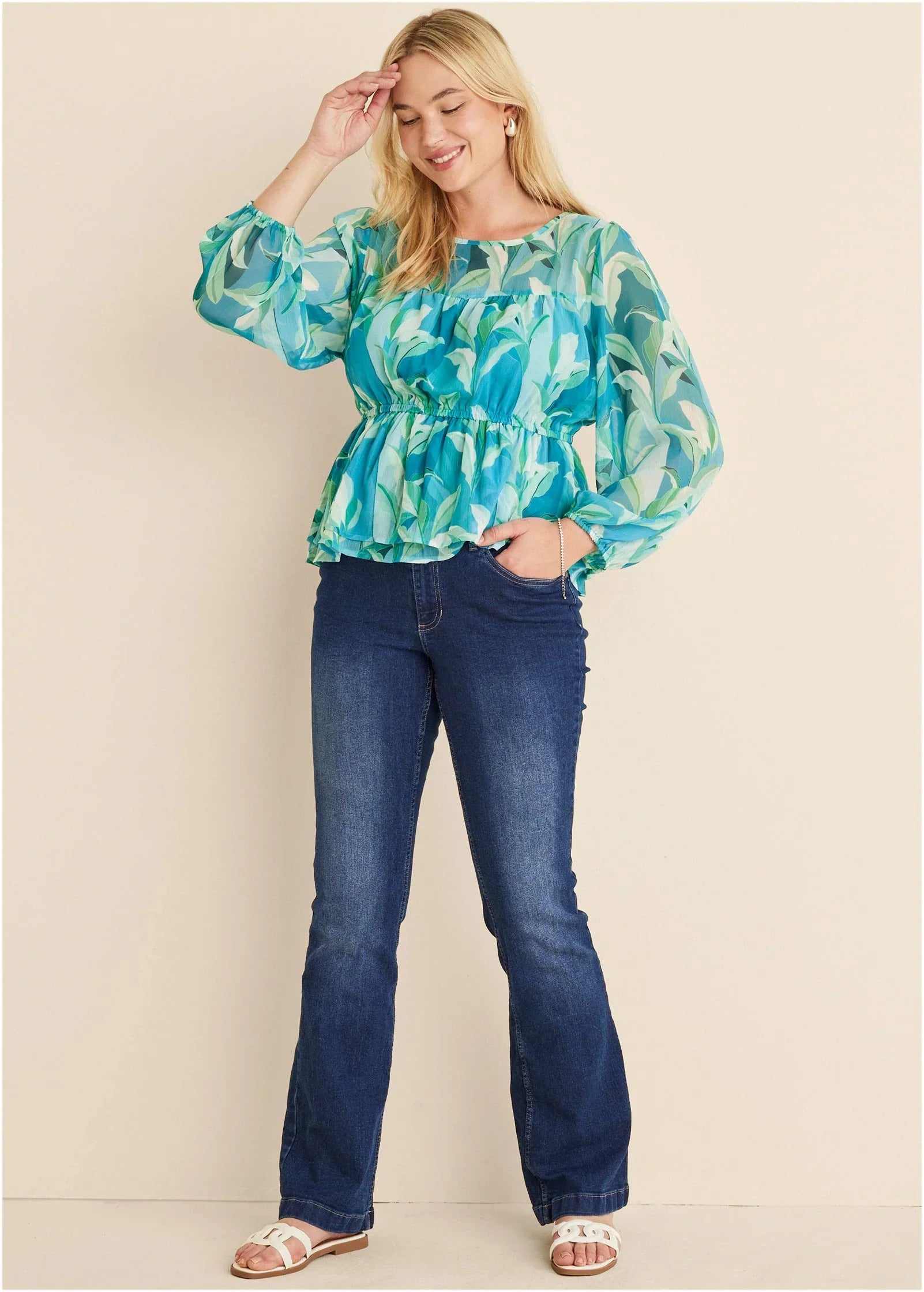 Sheer Beauty Blouse Botanical Beauty
