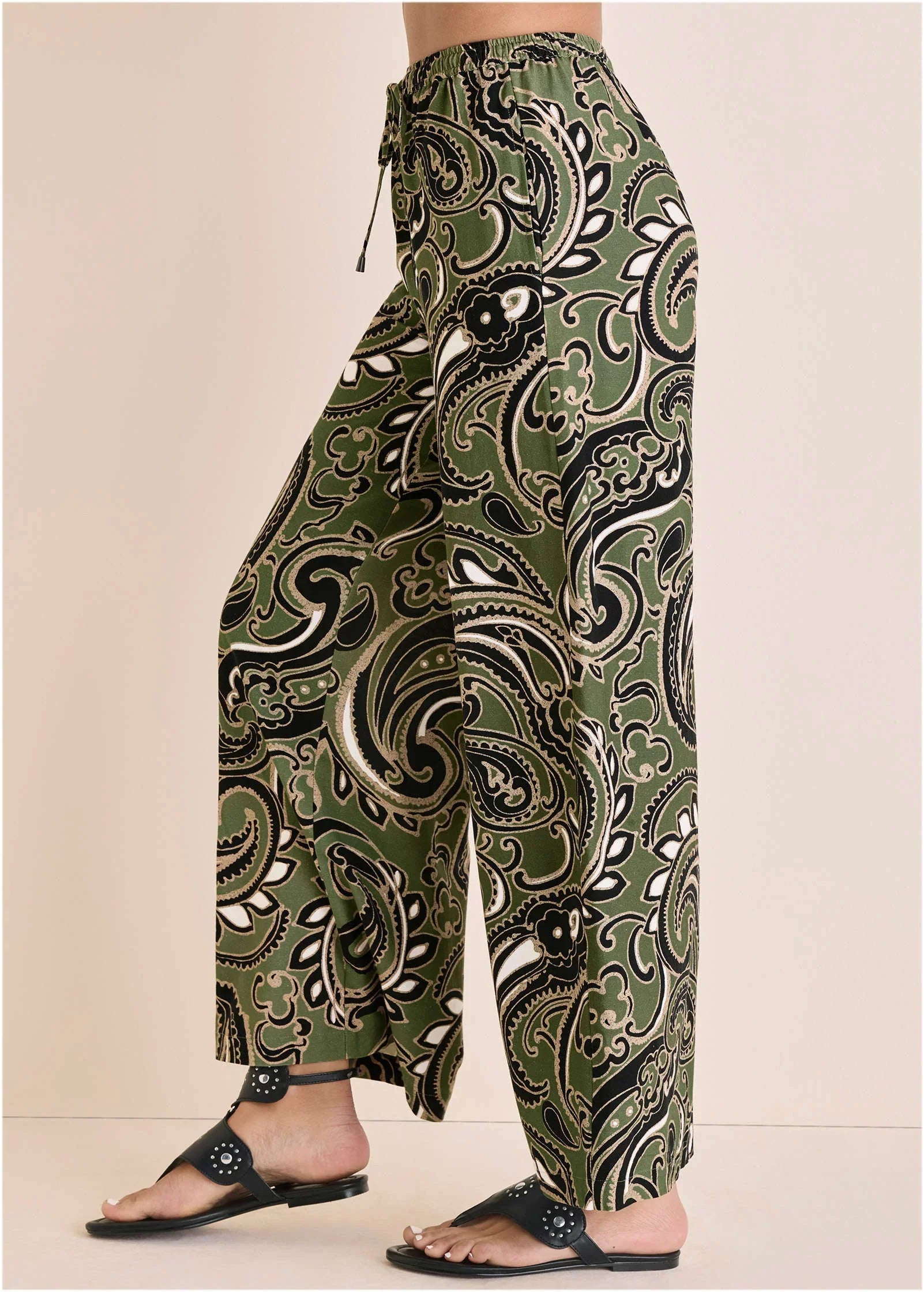 Linen Wide Leg Pant Large Splendid Paisley