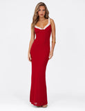AMARAN MAXI DRESS RED BURGUNDY
