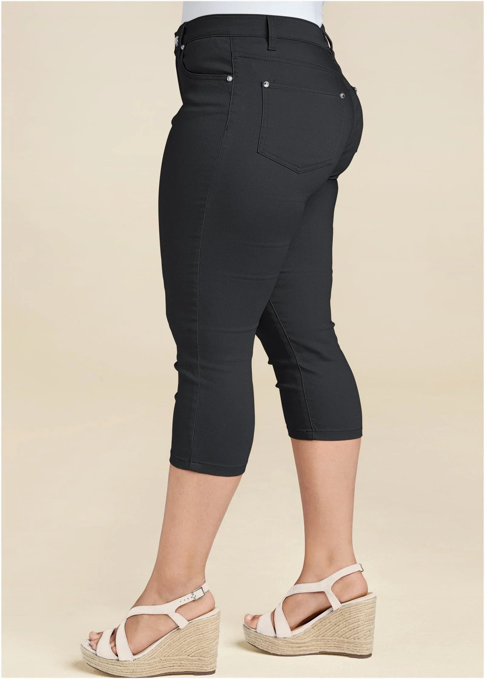 Cindy Capri Jeans Black