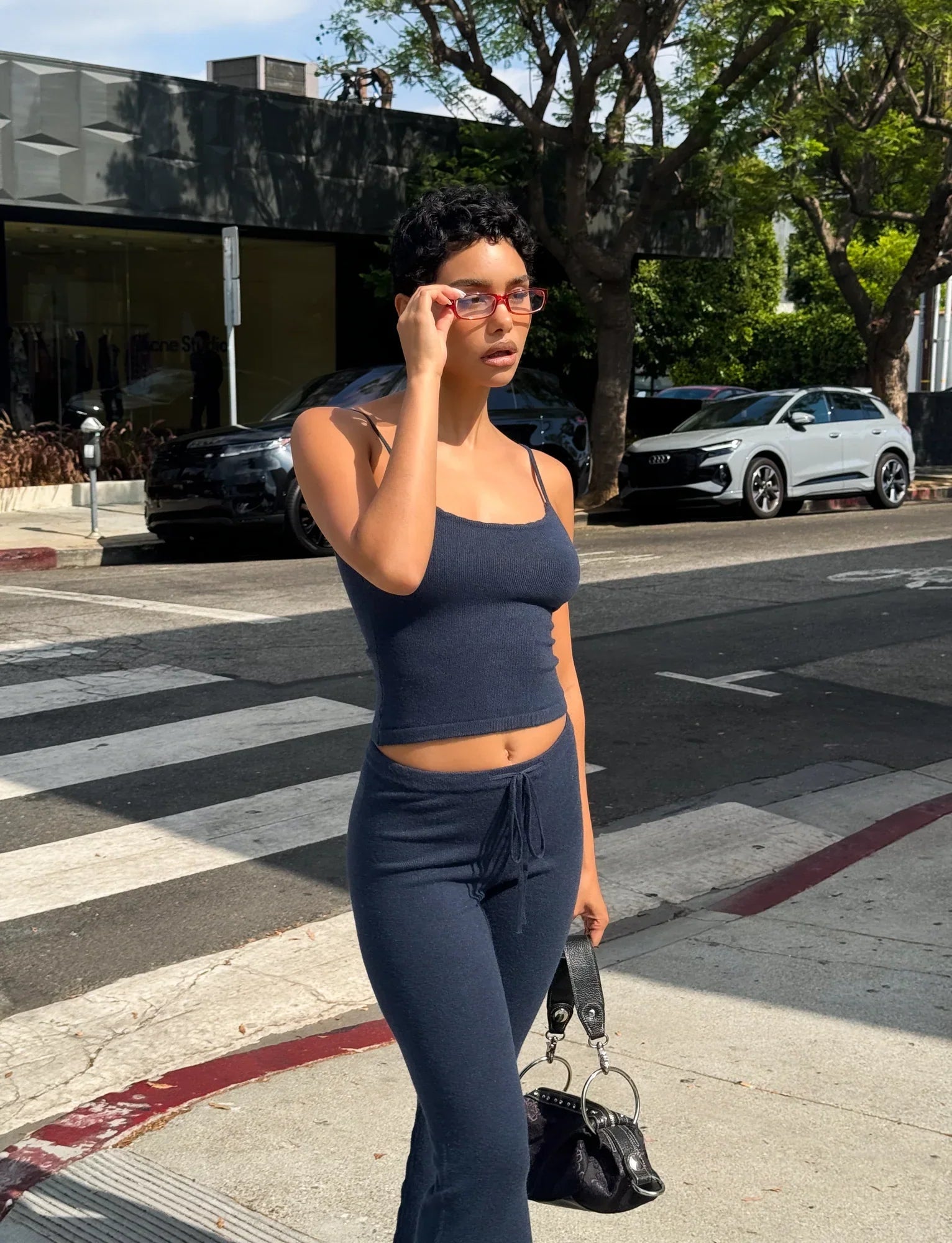 LEORA TOP NAVY
