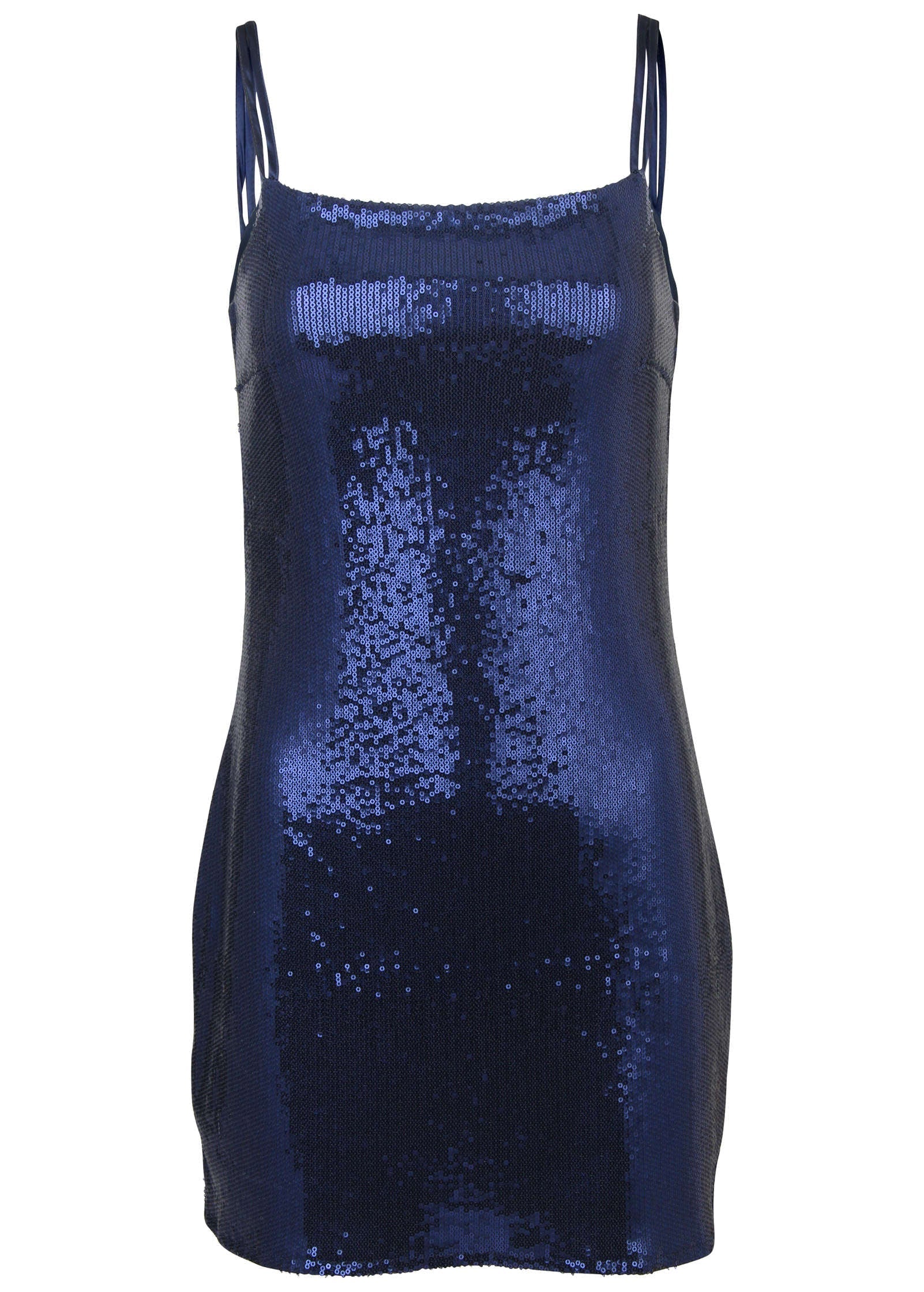 Double Strap Sequin Mini Dress Navy