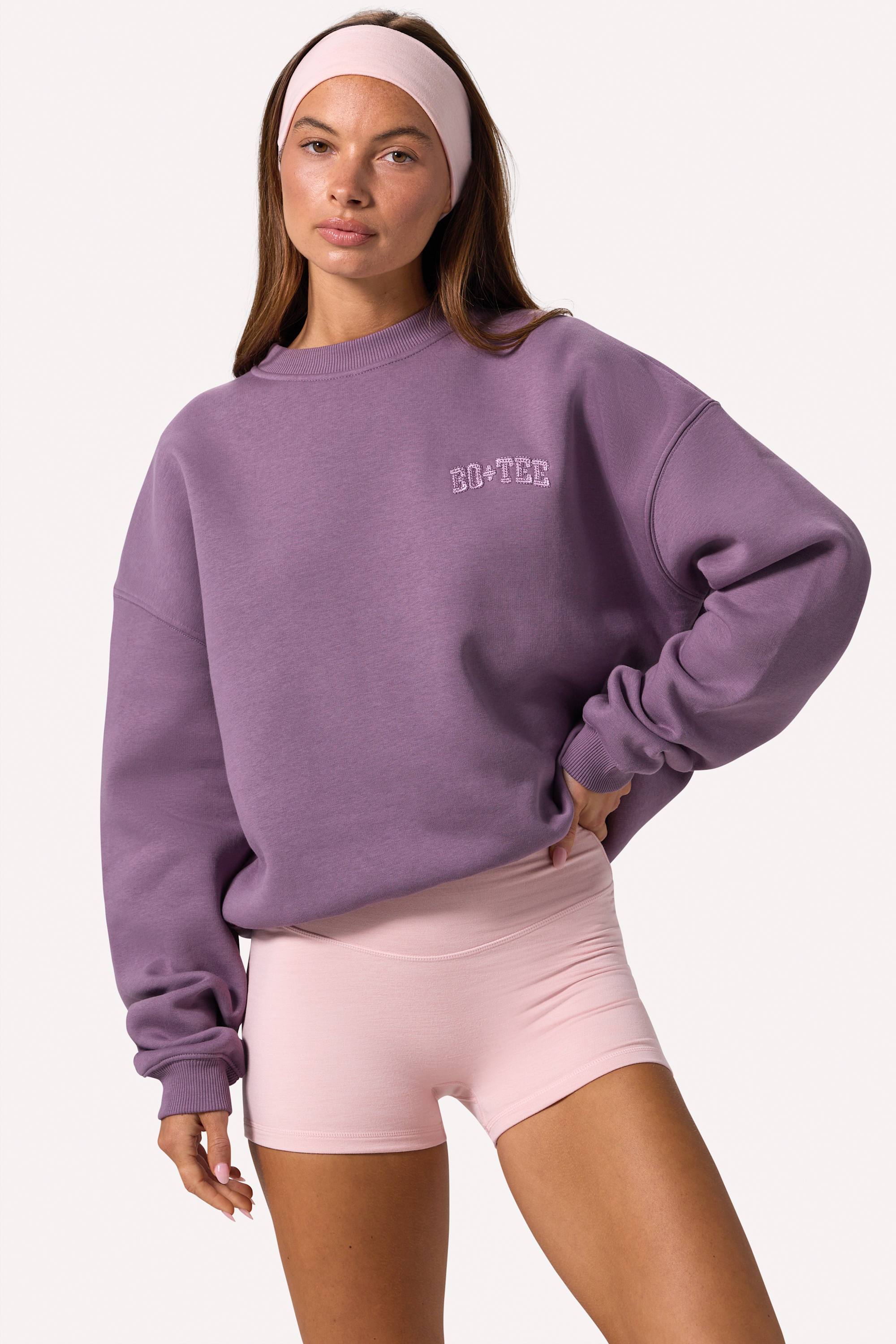 Oversized Crew Neck Jumper in Dusk