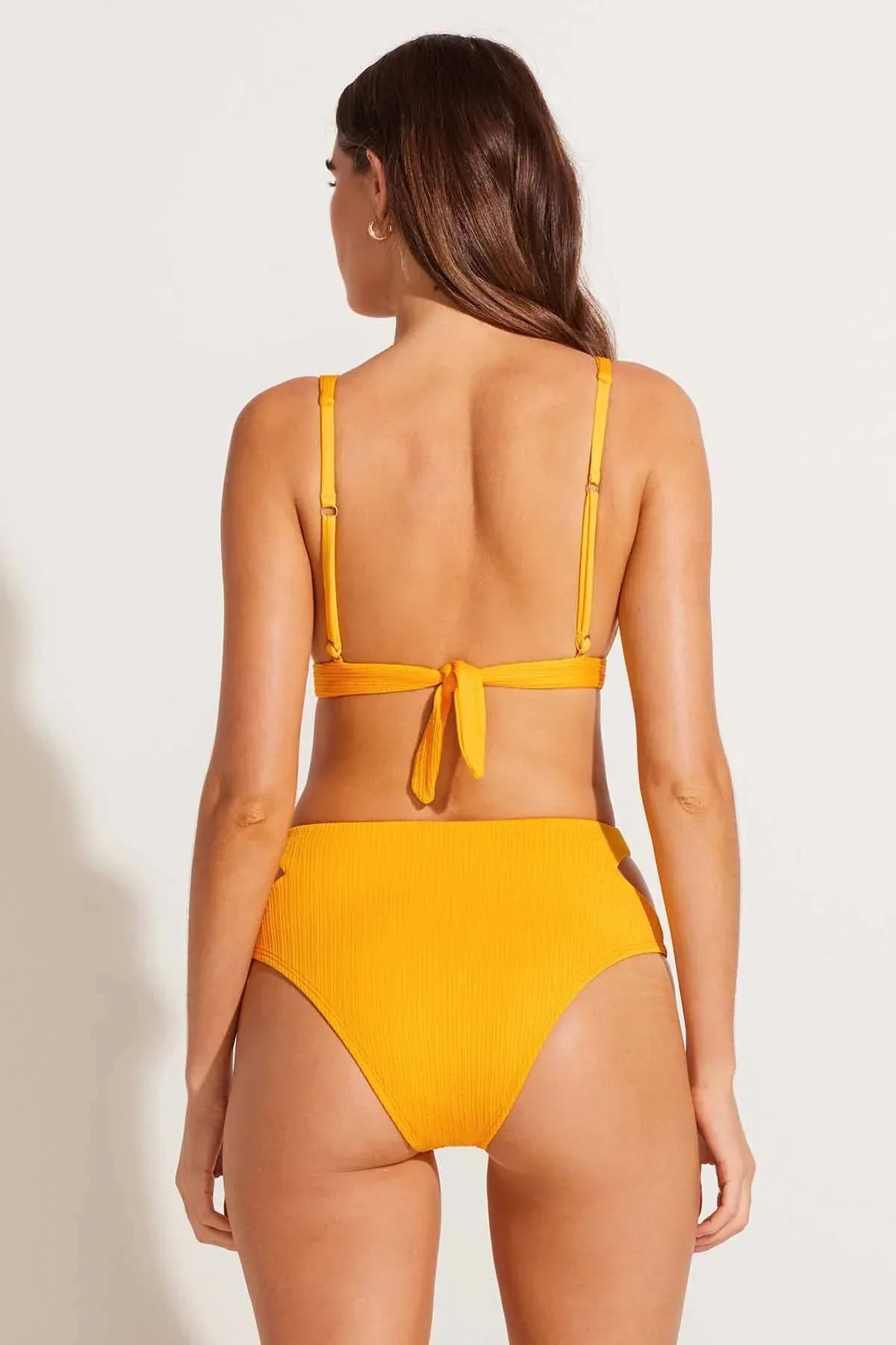 Lyra Bralette Top Sunflower Pucker Rib